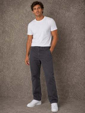 Jachs NY Men's Dark Gray Cotton Stretch Chino Pants Size 40x32